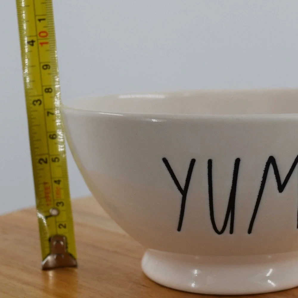 Rae Dunn YUM Bowl Artisan Collection‎ by Magenta Cream White Ceramic Foodie